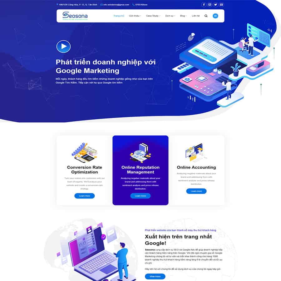 agency2 Theme WordPress công ty Agency, SEO website