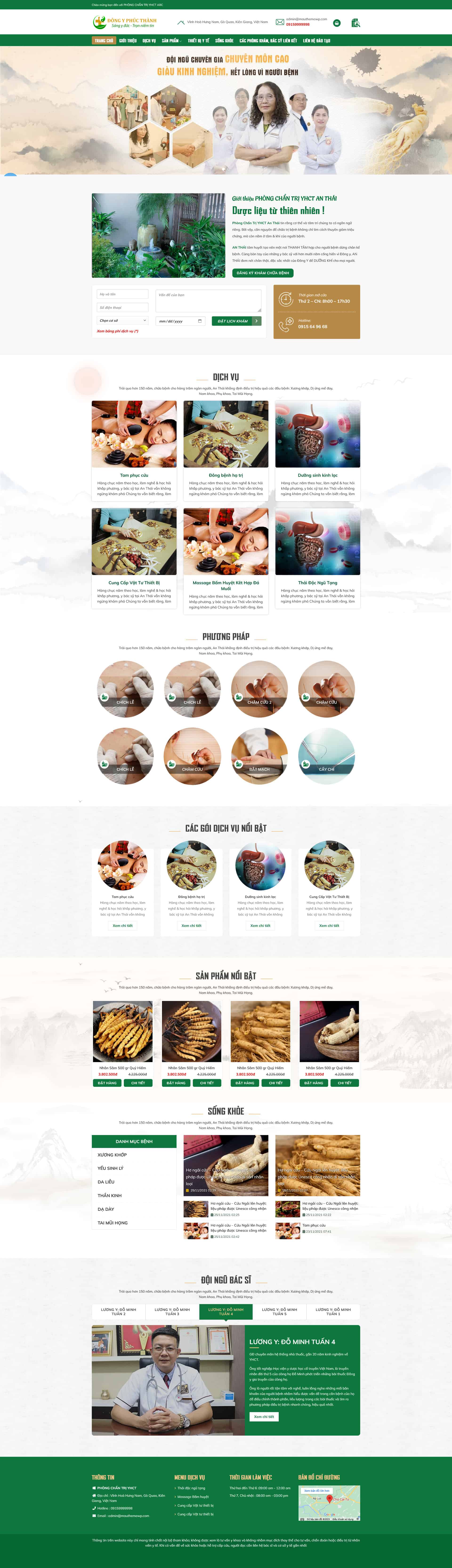 dongy.mauthemewp.com Theme wordpress phòng khám đông y