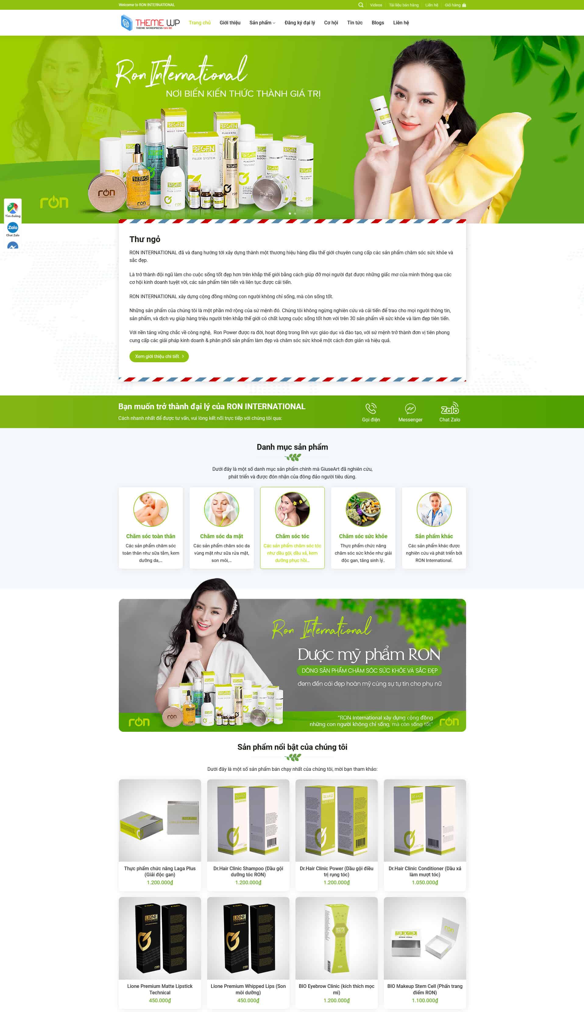 duocpham5.mauthemewp.com Theme wordpress shop mỹ phẩm