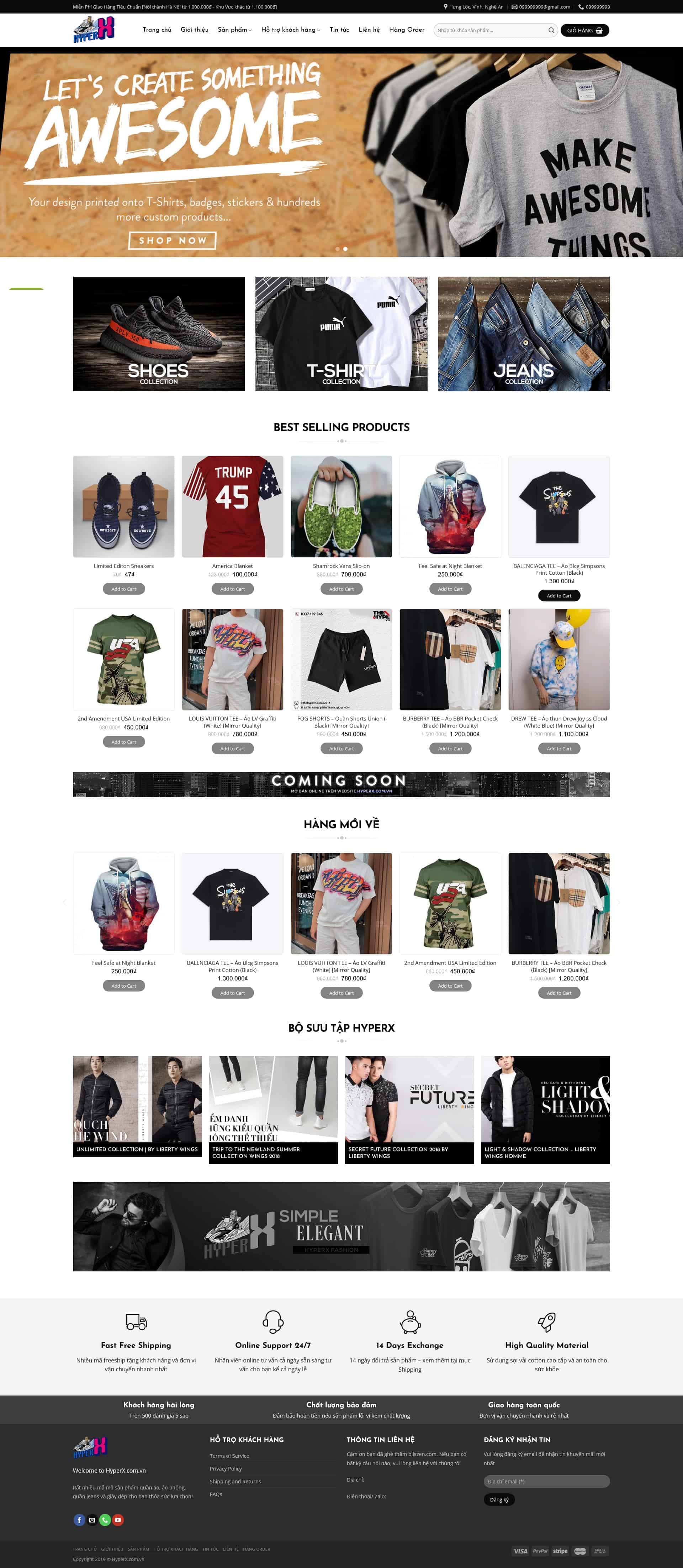 hyperx.mauthemewp.com Theme wordpress shop quần áo thời trang