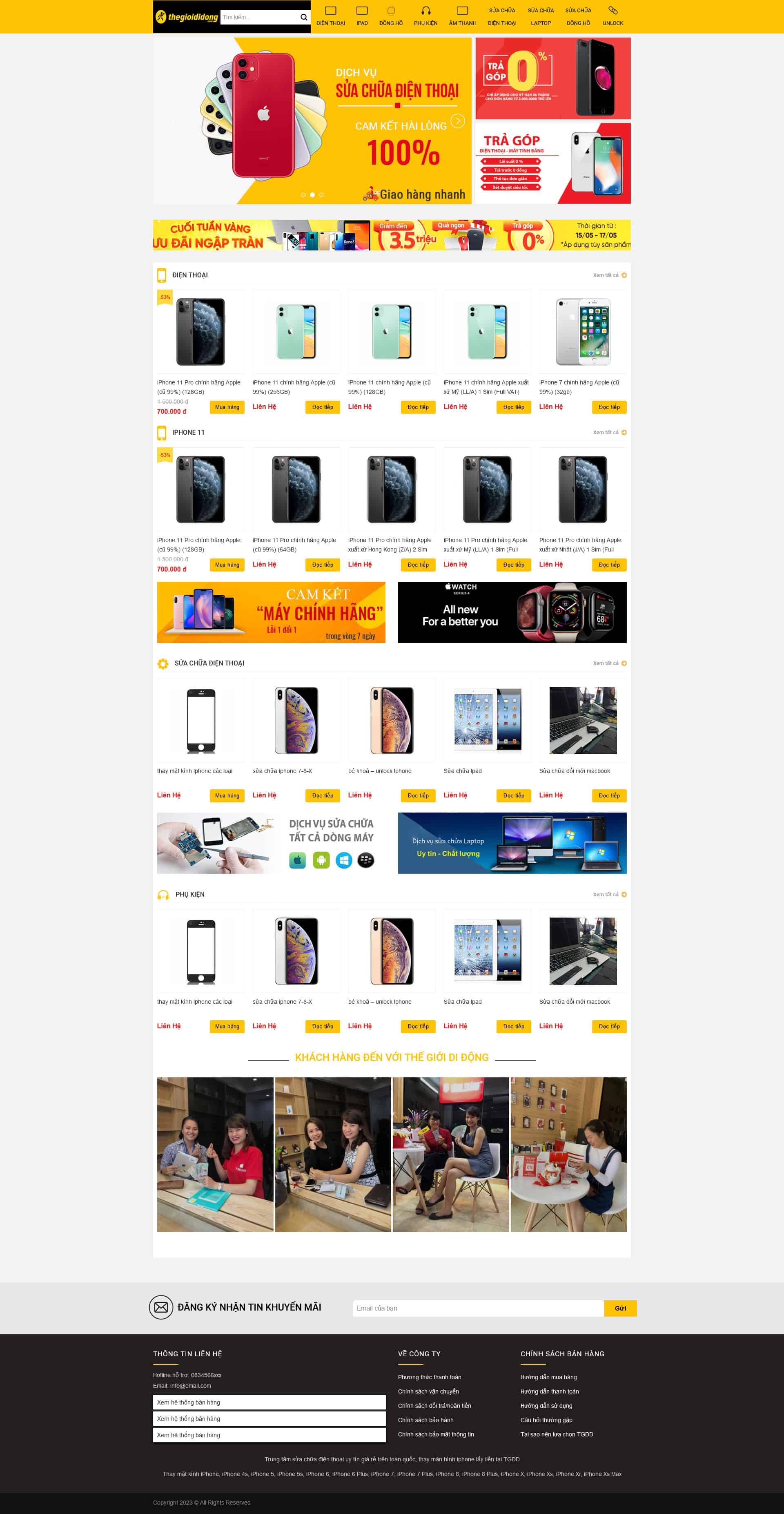 thegioididong.mauthemewp.com Theme wordpress shop bán điện thoại giống tgdd