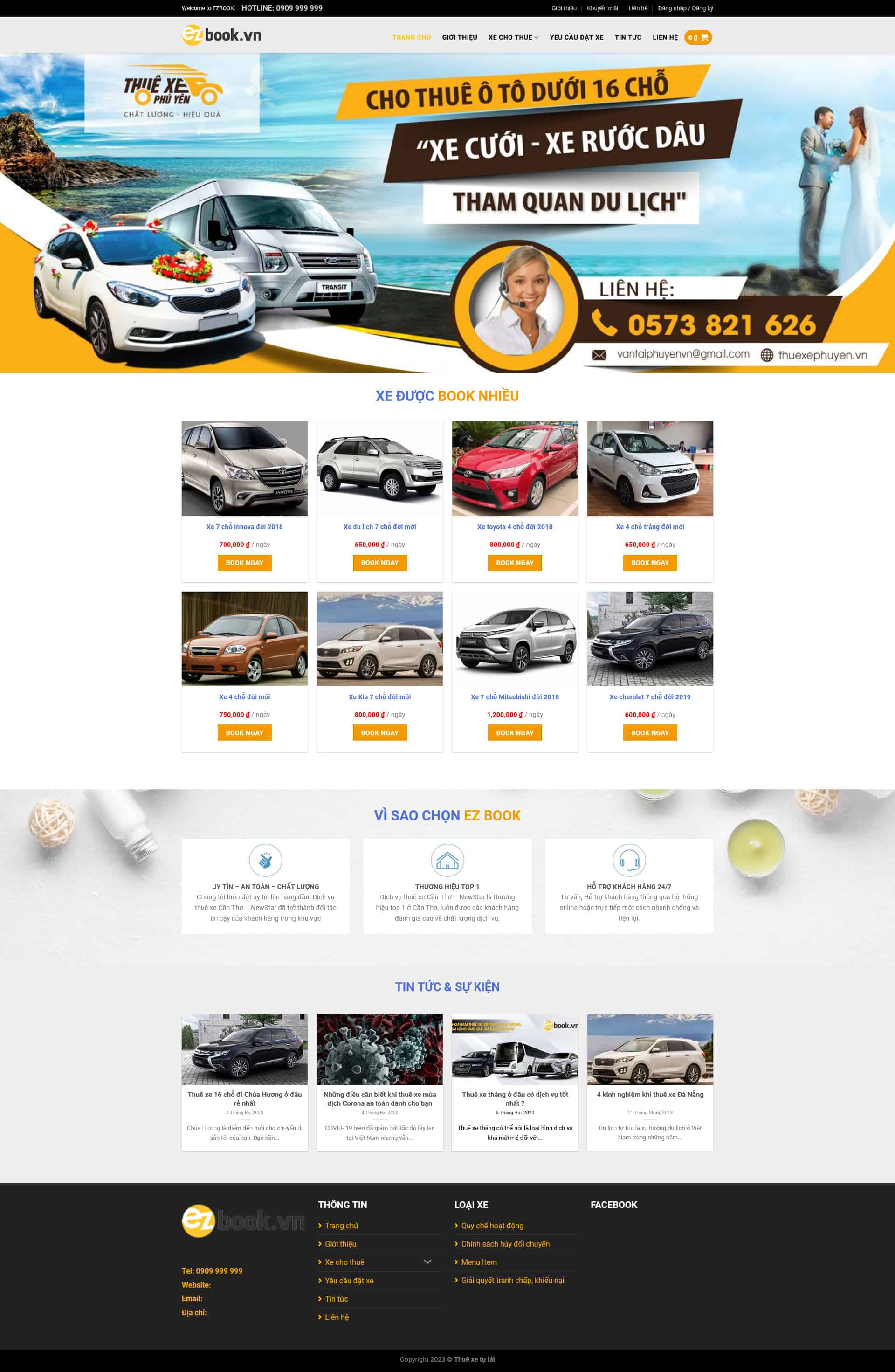 thuexe.mauthemewp.com Theme WordPress Cho Thuê Xe uy tín chuẩn seo