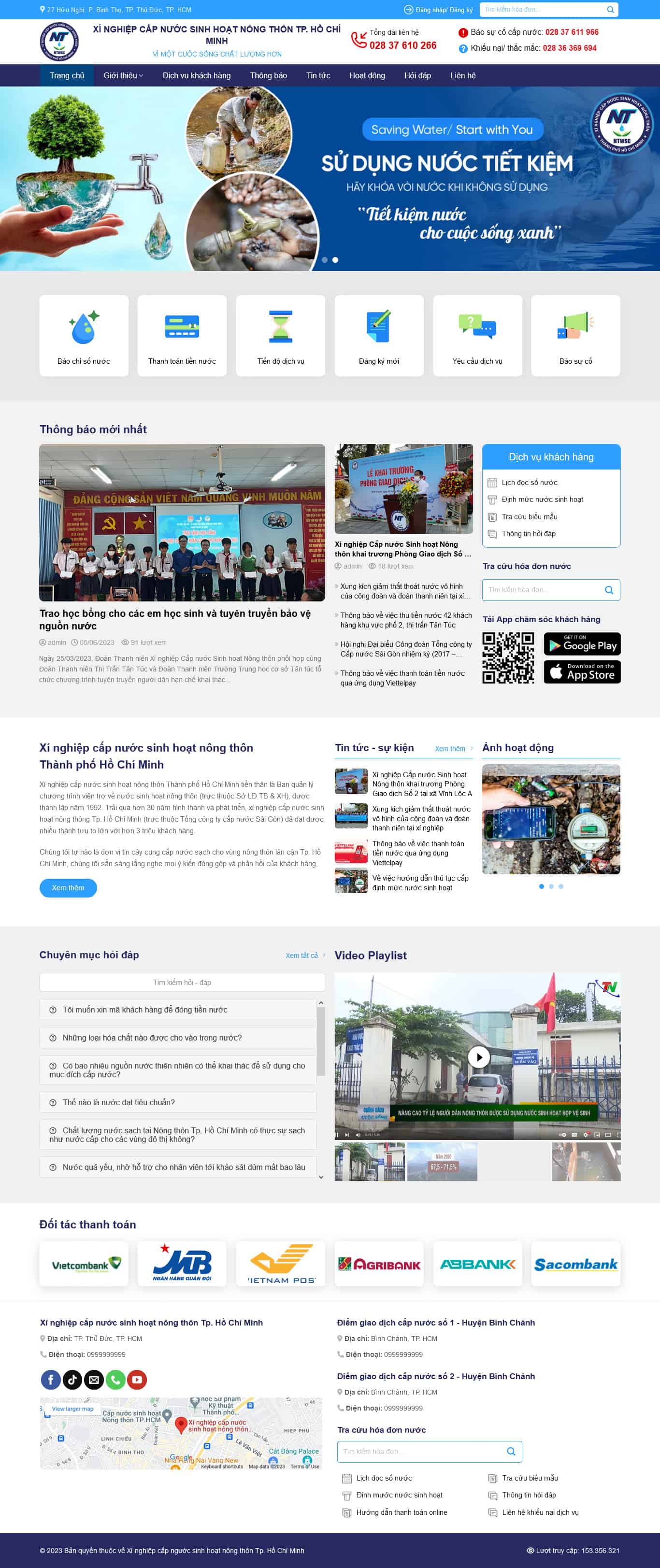 capnuoc.mauthemewp.com Theme wordpress công ty cấp nước