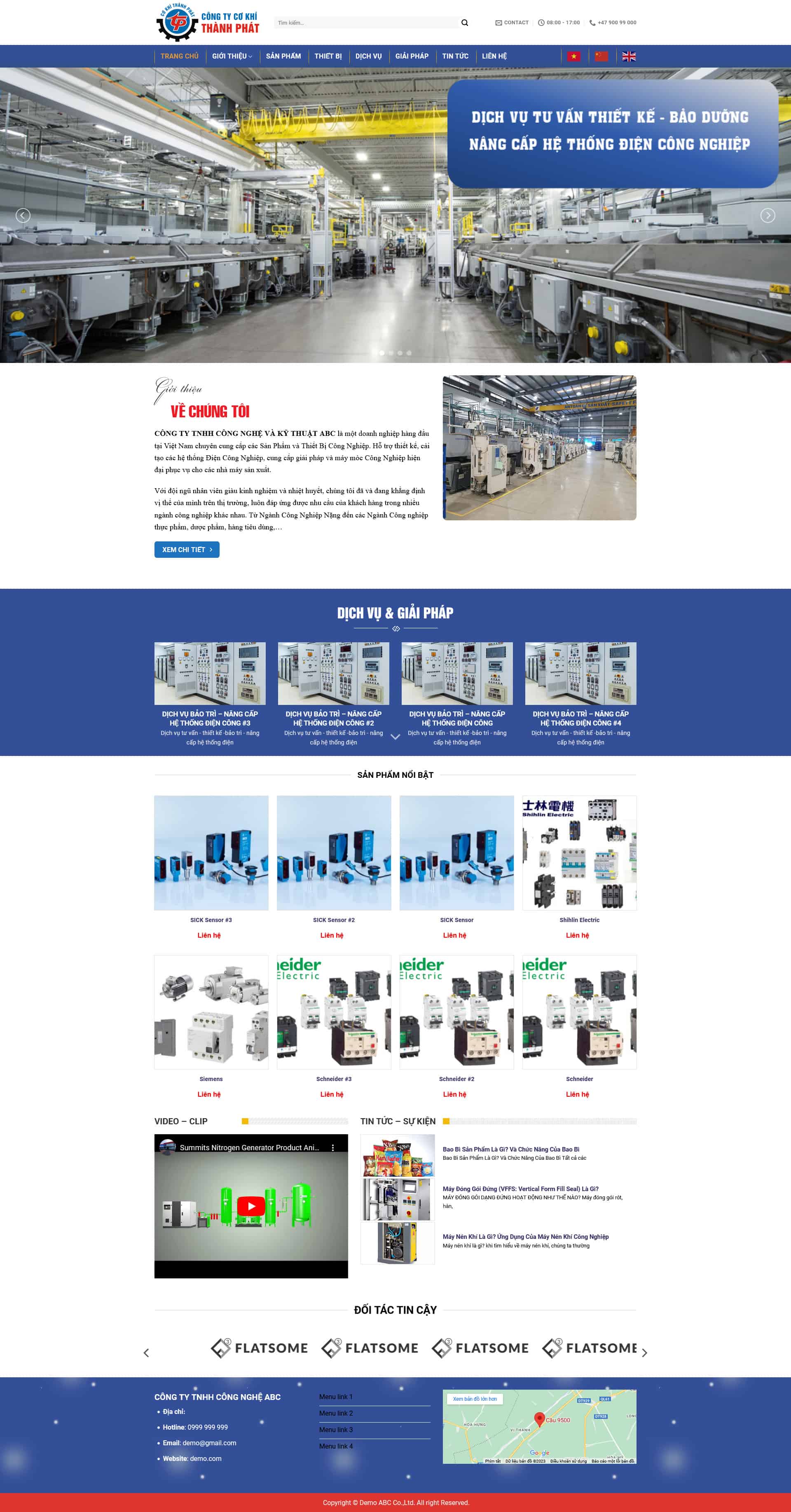 cokhi.mauthemewp.com Theme wordpress công ty cơ khí đẹp