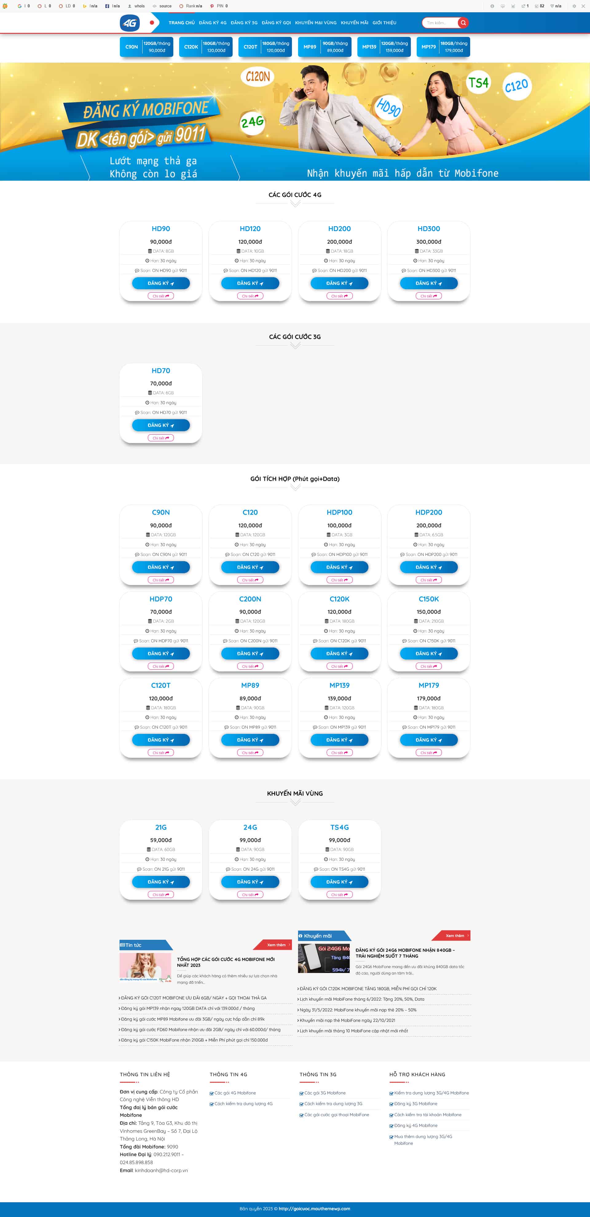 goicuoc.mauthemewp.com Theme wordpress bán gói cước mobile
