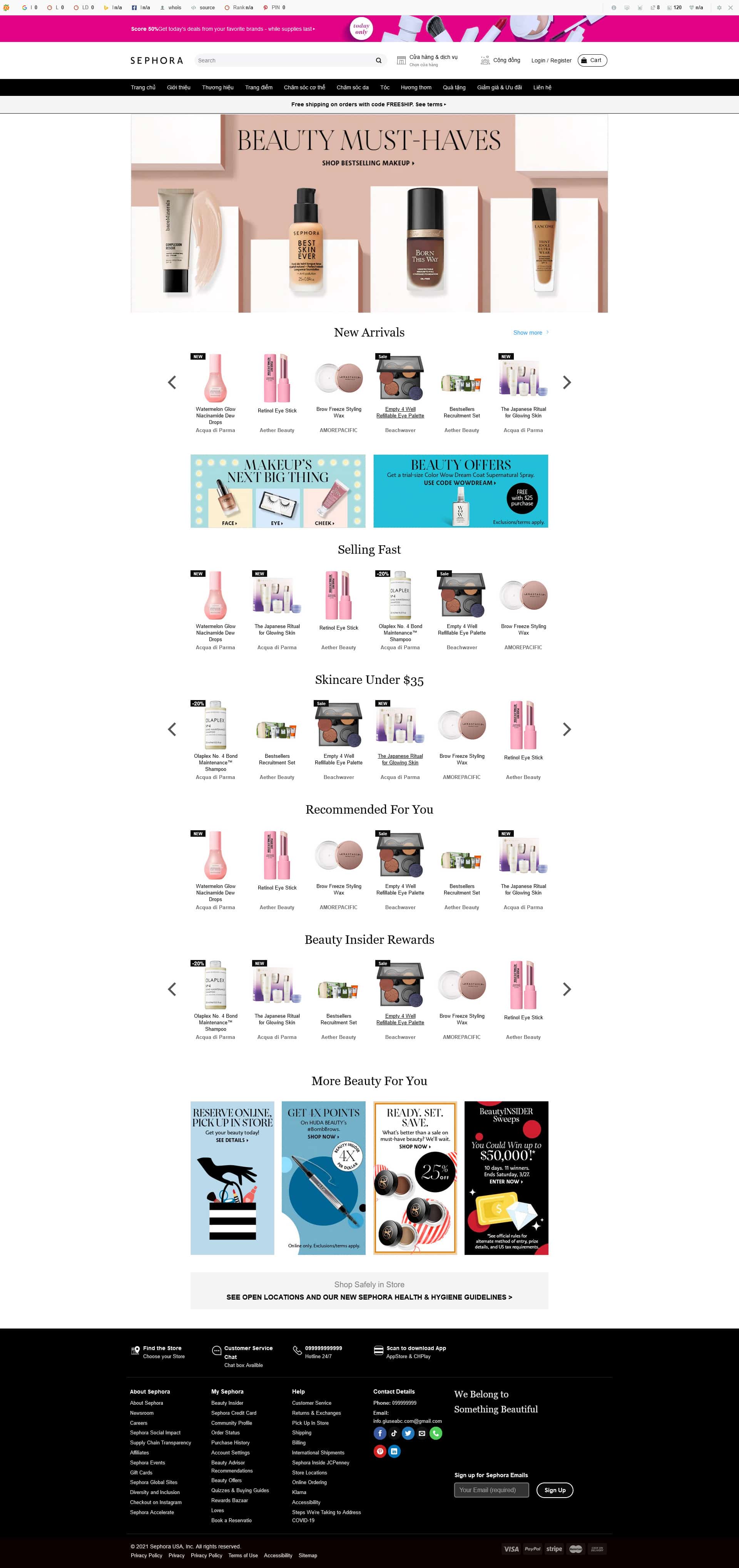 mypham1.mauthemewp.com Theme wordpress bán mỹ phẩm 1