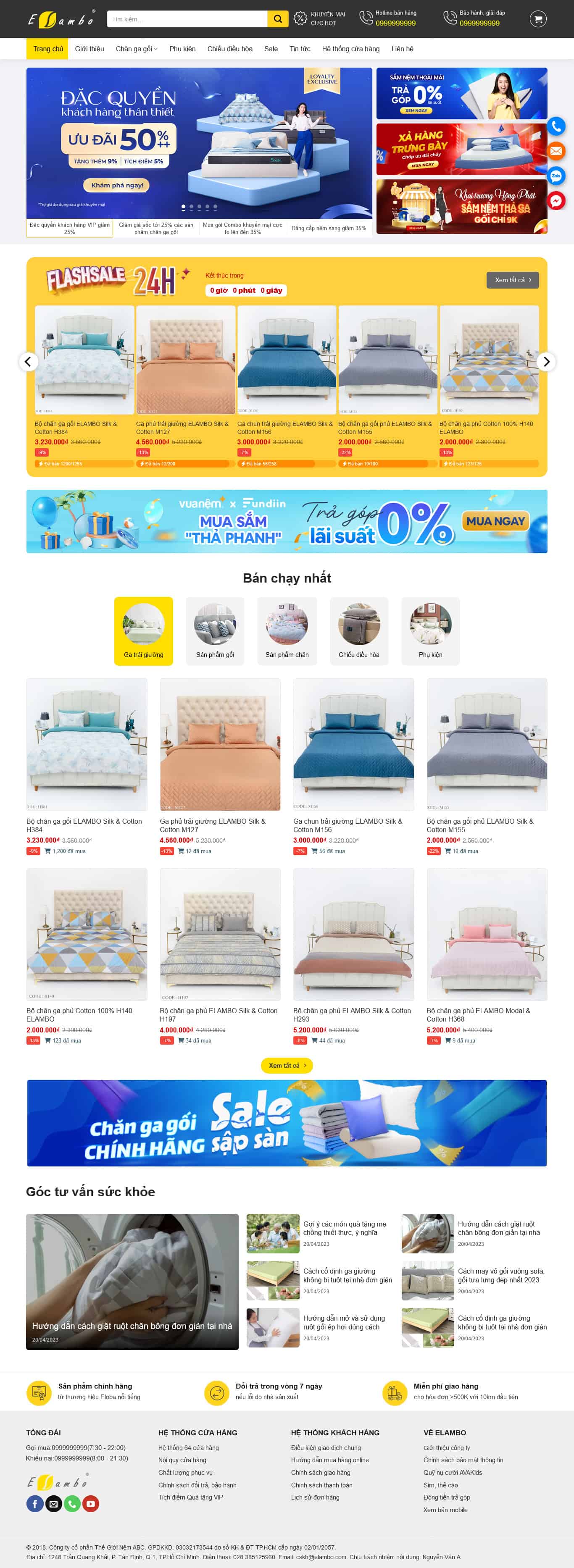 nem.mauthemewp.com Theme wordpress bán nệm