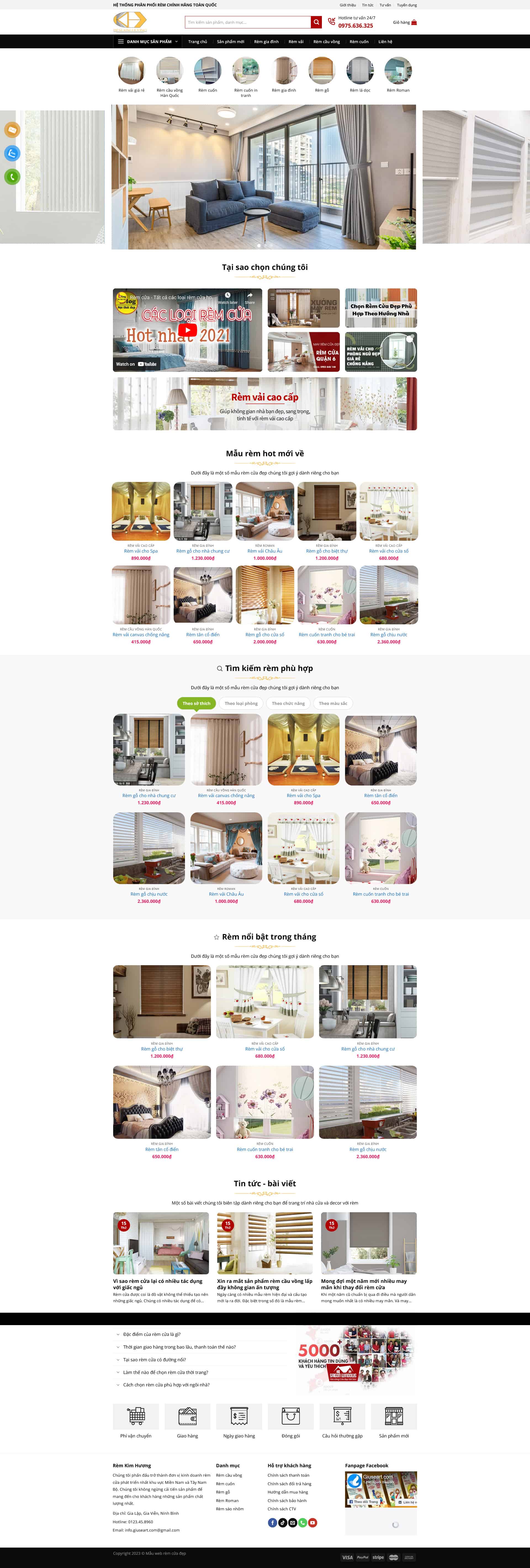 rem.mauthemewp.com Theme wordpress shop bán mành rèm đẹp