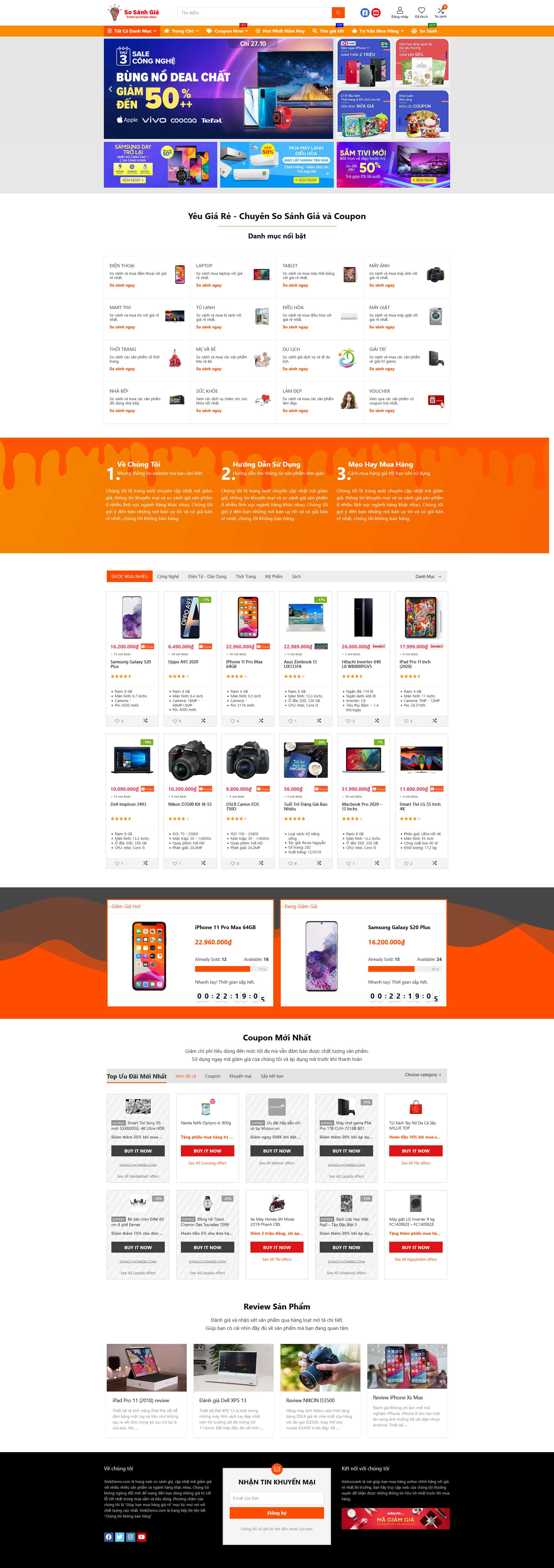websosanh.mauthemewp.com Theme WordPress web so sánh giá và mã giảm giá affiliate