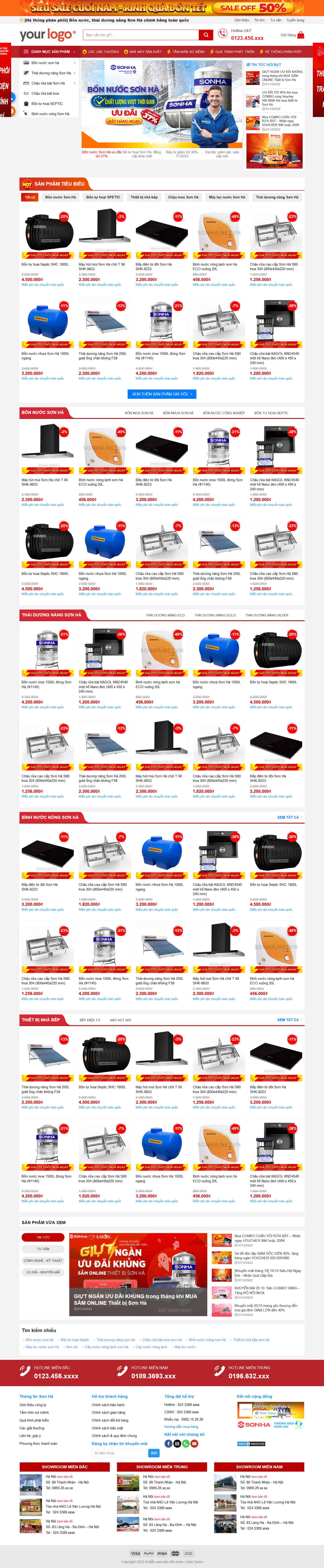 bonnuoc.mauthemewp.com Theme wordpress bán bồn nước