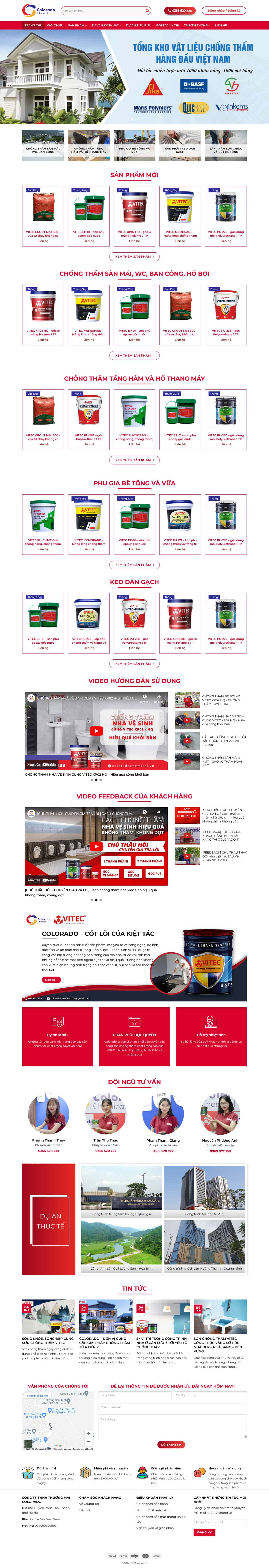 chongtham.mauthemewp.com Theme wordpress sơn chống thấm