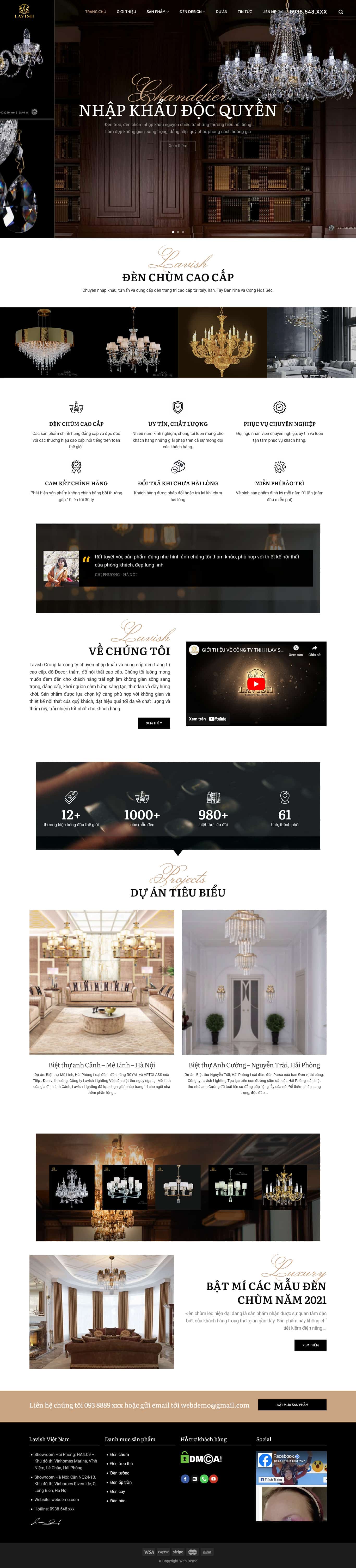 denchum.mauthemewp.com Theme wordpress shop bán đèn chùm