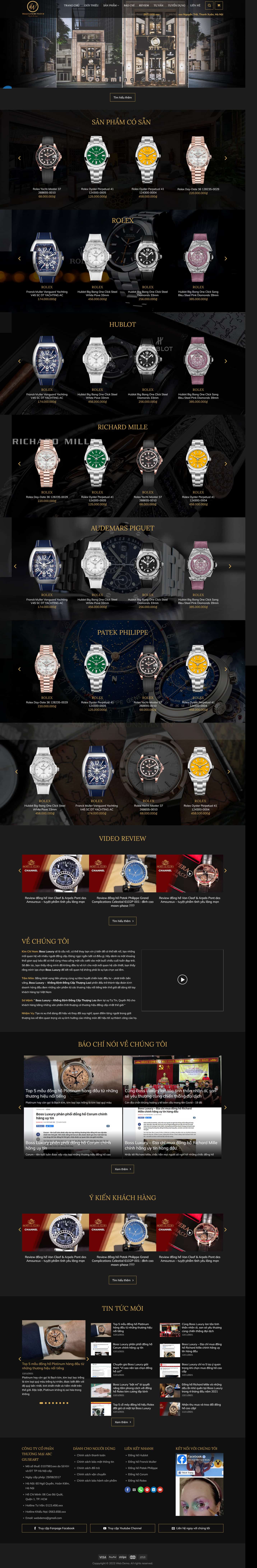 dongho03.mauthemewp.com Theme wordpress đồng hồ 3