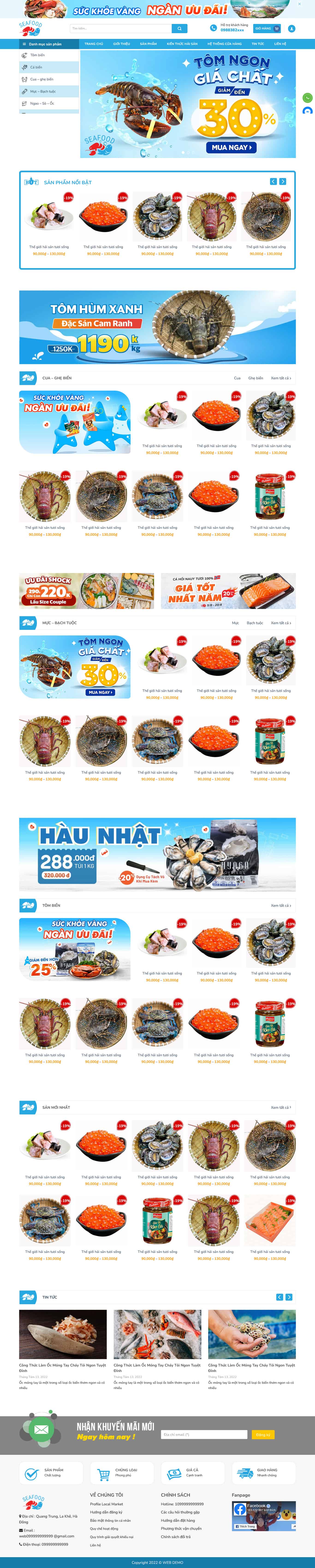haisan2.mauthemewp.com Theme Wordpress hải sản 2