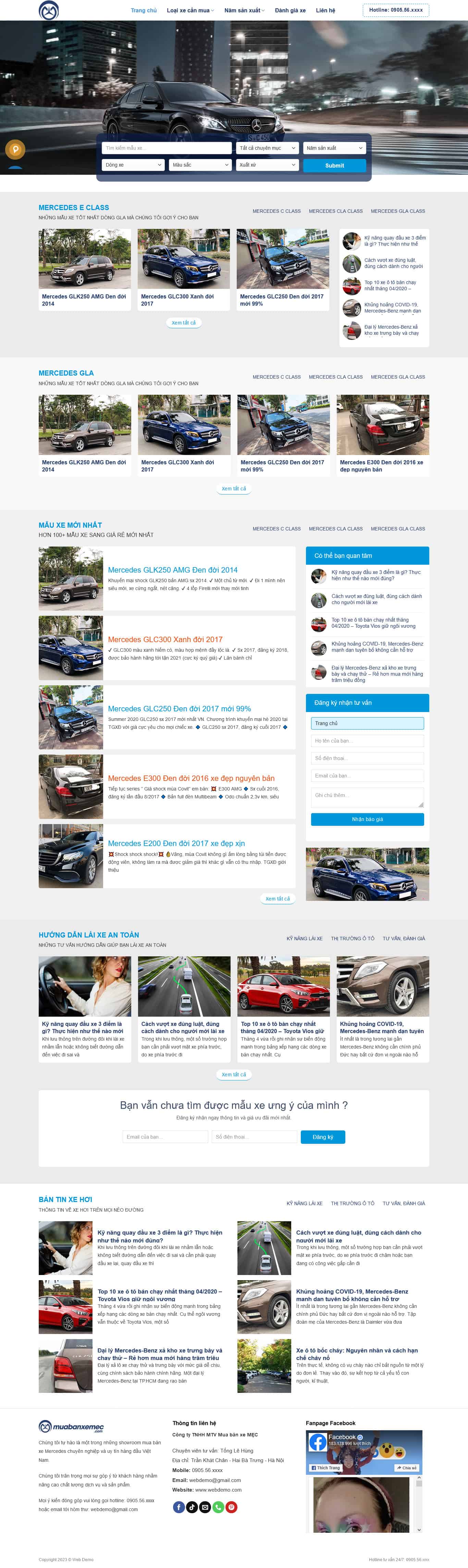 mec.mauthemewp.com Theme wordpress bán xe mec