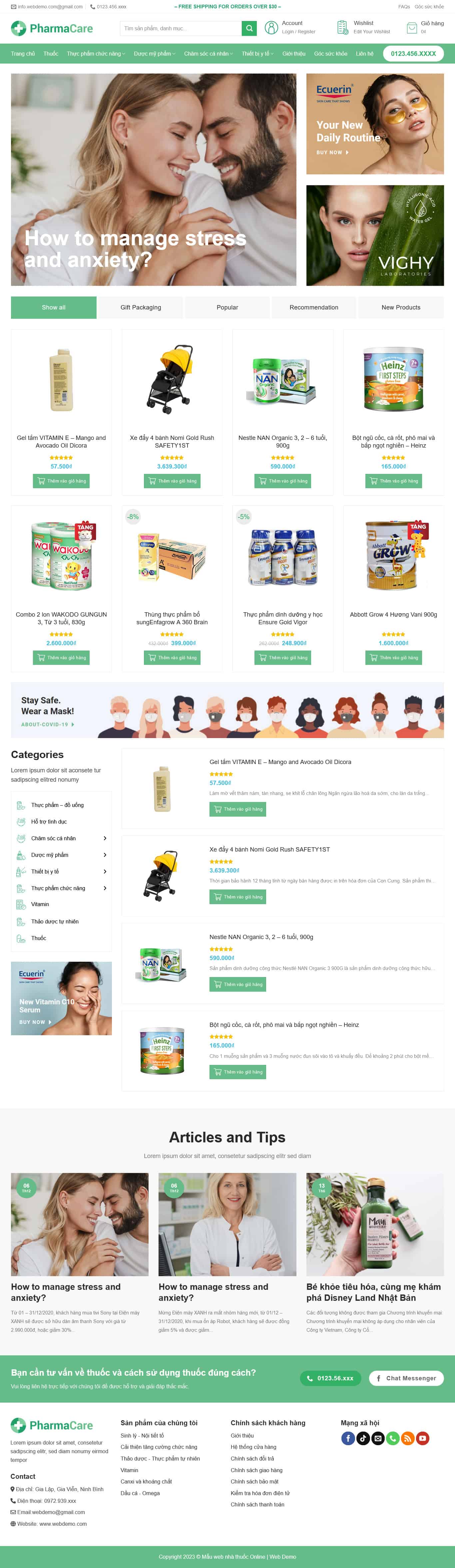 nhathuoc3.mauthemewp.com Theme wordpress nhà thuốc 3