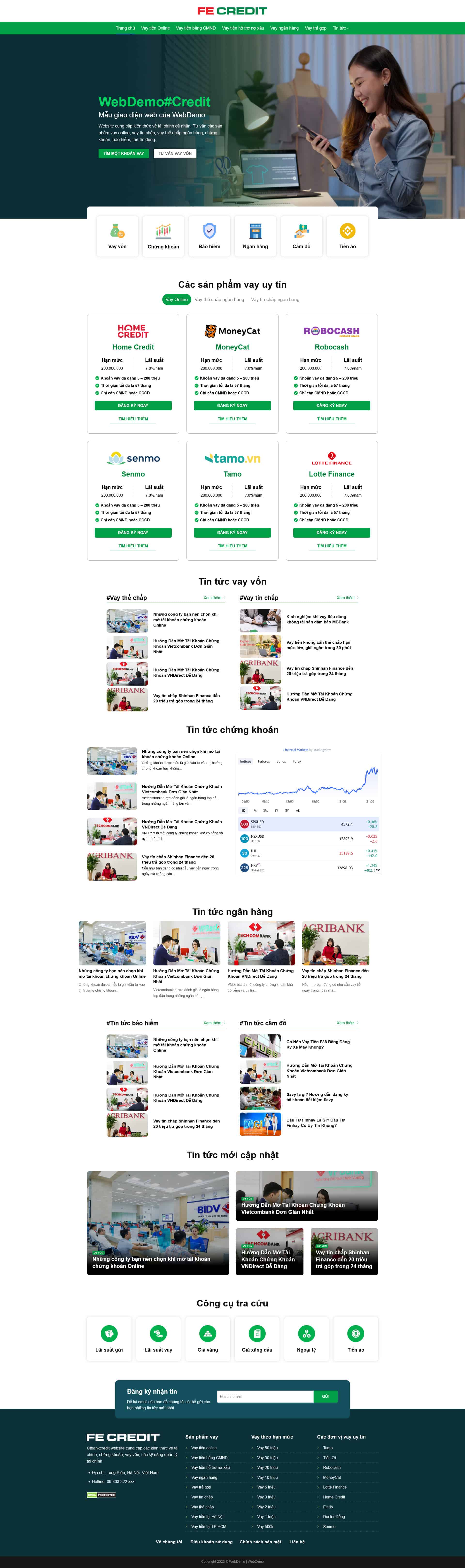taichinh3.mauthemewp.net Theme WordPress vay vốn, tài chính 03 FE credit