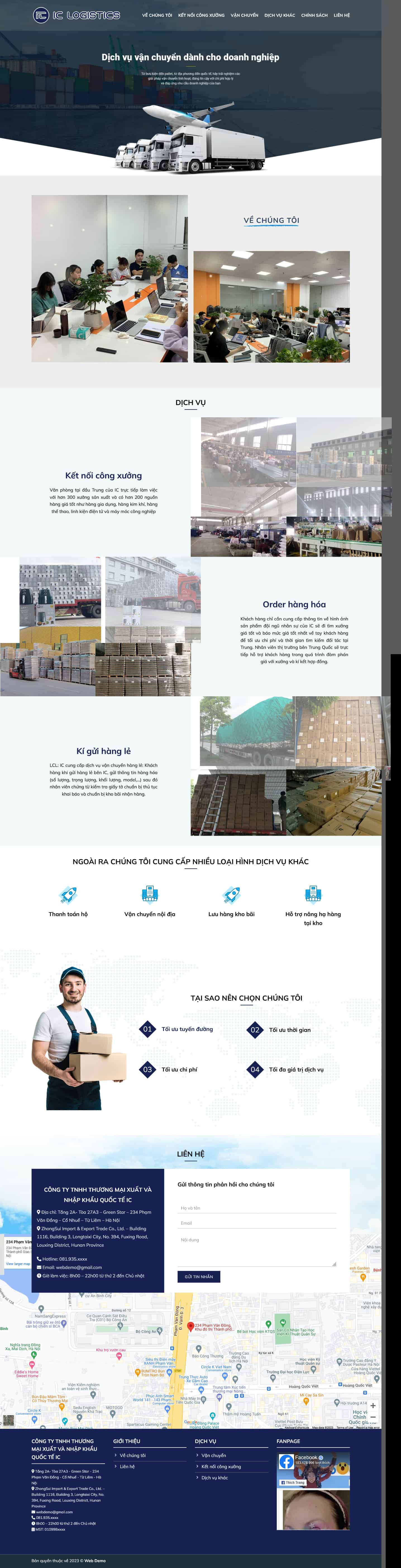 vanchuyen3.mauthemewp.com Theme wordpress dịch vụ vận chuyển 3