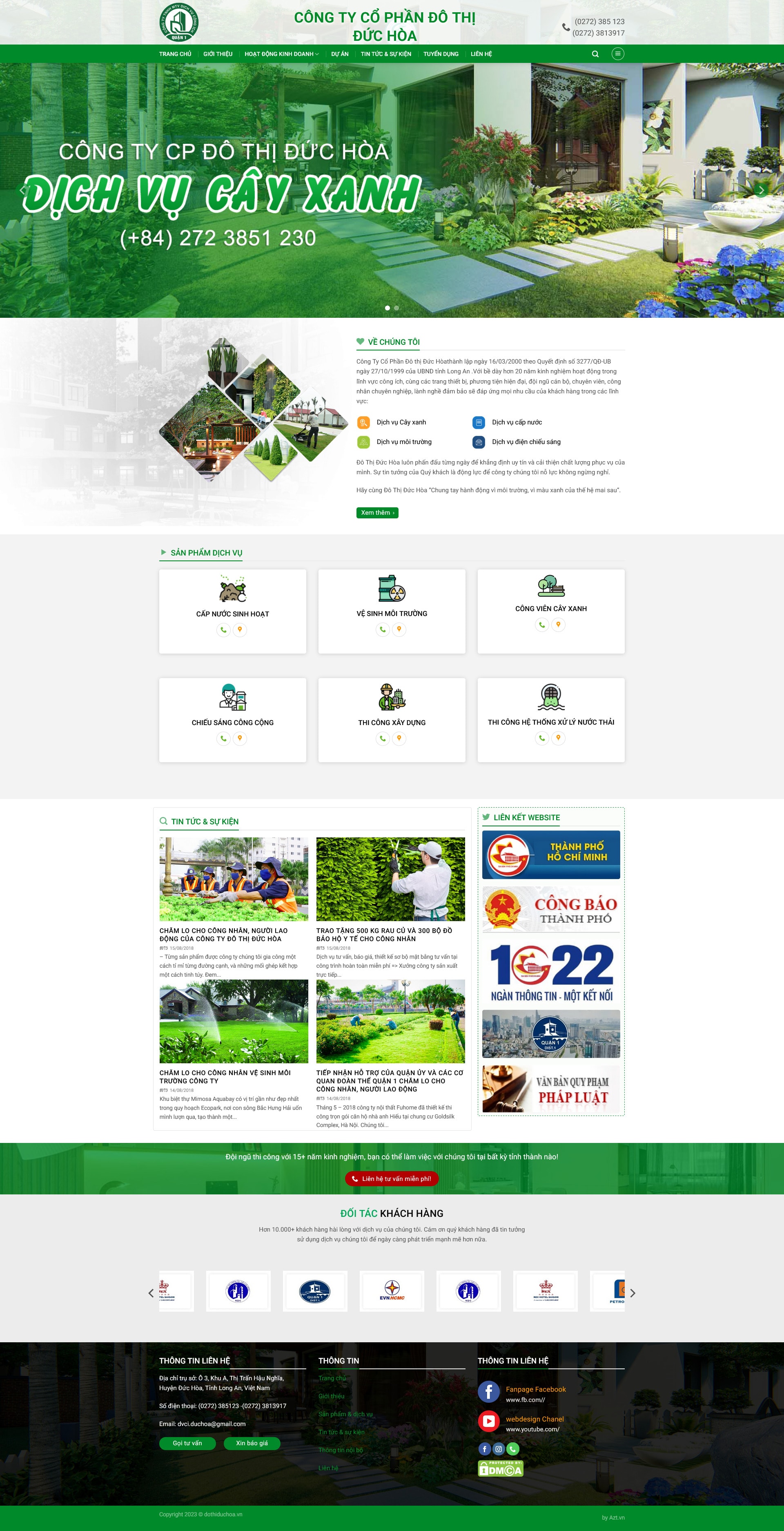 cayxanhdothi.mauthemewp.com Theme wordpress công ty cây xanh đô thị