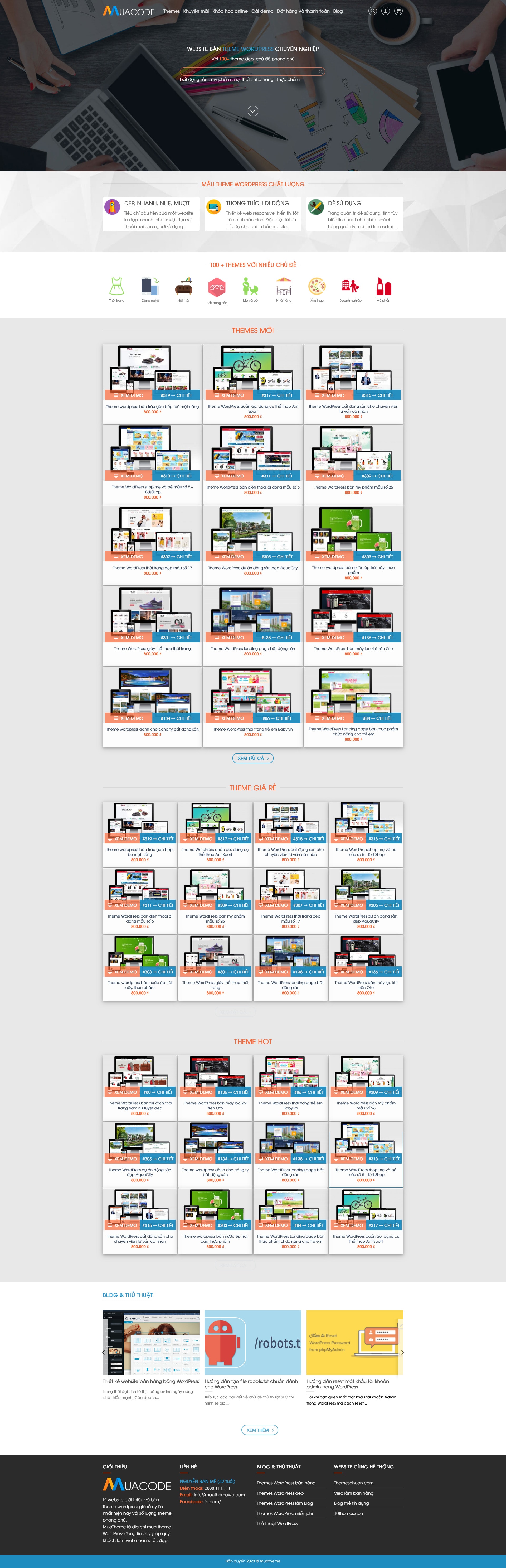 muatheme.mauthemewp.com Theme wordpress web bán theme khotheme